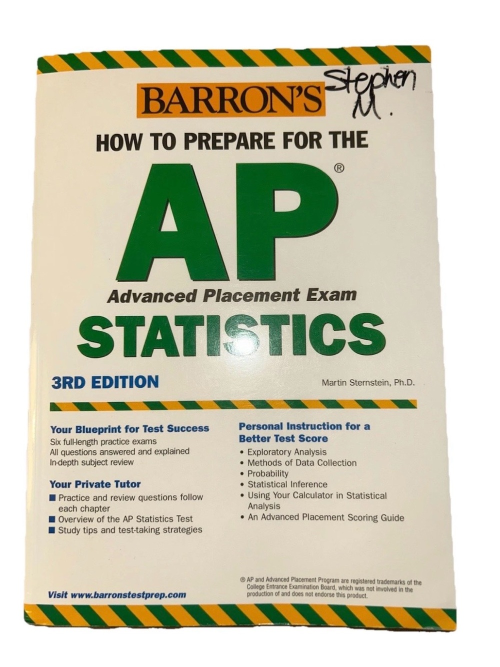 How to Prepare for the AP Statistics Exam by M Sternstein (2004 Trade Paperback)